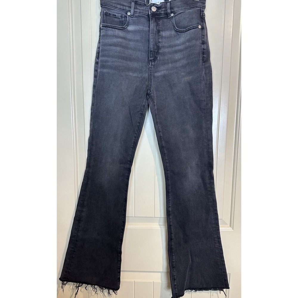 Loft the Slim Flare Jeans 27 4 Black Stretch High Rise Casual Western Workwear